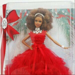 2018 Holiday Barbie African American 30th Anniversary * Box Wear * NRFB